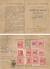 Romania, Carnet de abonat radio, Bucuresti, 1964