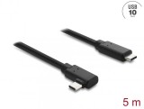 Cablu Activ Optic USB type C 10Gbp T-T drept/unghi 5m, Delock 87240