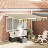 vidaXL Cortina Retractabilă Verde și galben 350 x 250 cm 3330450