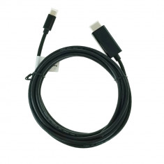 Cablu adaptor USB-C tata la HDMI tata, USB 3.2 gen.2, HDMI 2.0, Lanberg 43678, FHD-144Hz, 4K-60Hz, 18Gb s, 300cm, negru