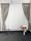 Draperie Blackout Textura In, Grej - Intuneric 90%, Sina/Galerie, Dormitor, Control Lumina, Gata Montat