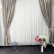 Draperie blackout pe textura de in, grej