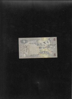 Rar! Ceylon (Sri Lanka) 5 rupees rupii 1979 seria674110 foto