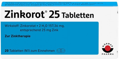 Supliment Alimentar, Zinkorot 25mg, Zinc, Intareste Sistemul Imunitar si Trateaza Acneea, 20 tablete foto