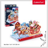 Cumpara ieftin Cubic Fun - Puzzle 3D sania lui Mos Craciun 19 piese