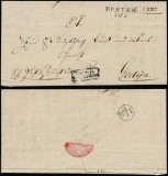 Germany 1841 Postal History Rare Stampless Cover + Content Hosten DB.323