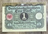 BNKSTR03DE Bancnotă Veche Germania 1 Mark 1920 (Darlehnskassenschein), Perioada Interbelică, Republica Weimar, Numismatică