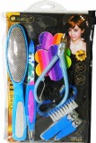 Set pentru pedichiură pentru picioare, 7 piese, foarfecă, rază, albastru