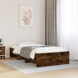 VidaXL Cadru pat fără saltea stejar fumuriu, 90x190 cm, lemn prelucrat