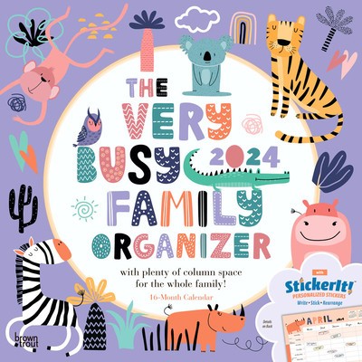 The Very Busy Family Organizer 2024 Square Stkr foto