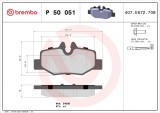 BREMBO P 50 051 PRIME LINE set placute frana,frana disc