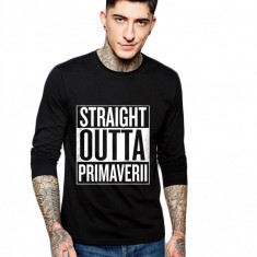 Bluza barbati neagra - Straight Outta Primaverii - S