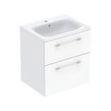 Set lavoar mobilier Geberit Selnova Square margine ingusta cu mobilier si doua sertare 501.236.00.1