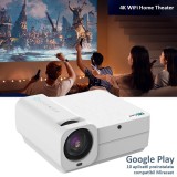 Video proiector 4K WiFi Home Theater, Google Play, HDMI, USB, 7000 lm, AV, micro SD, telecomanda, ProCart