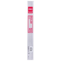 Rigla Transparenta Deli, 40 Cm, Plastic, Incolora, Rigla Din Plastic, Rigle Din Plastic, Liniar Din Plastic, Liniar Plastic, Rigle Plastic, Rigle Mate foto