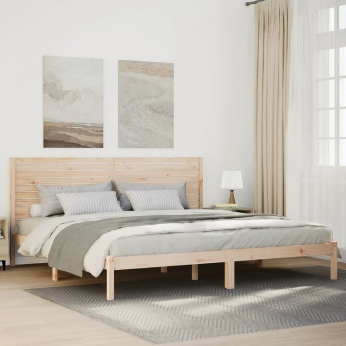 vidaXL Cadru pat foarte lung fără saltea, 180x210 cm, lemn masiv 3309303