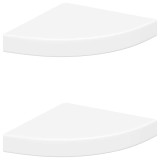 Cumpara ieftin Rafturi coltar de perete, 2 buc., alb, 25 x 25 x 3,8 cm, MDF