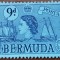 Colonie-Britanica-1953-''BERMUDE-Q.EII- Centenarul timbrului''-LOT -1Val.''-- cat. Yv.=5e-STAMPIL--VEZI SCAN