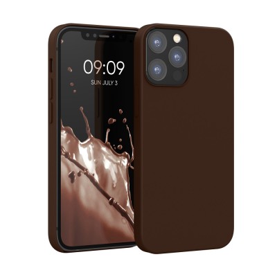 Husa kwmobile pentru Apple iPhone 12/iPhone 12 Pro, Silicon, Maro, 52641.247 foto
