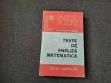 TESTE DE ANALIZA MATEMATICA CATALIN PETRU NICOLESCU CARTONATA RM4