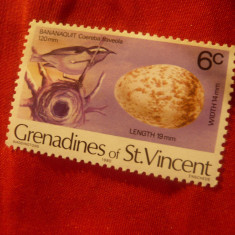 Timbru Grenadine of St.Vincent 1980 - Pasare , val. 6C