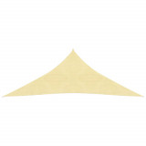 Panza parasolar din HDPE triunghiulara, 5 x 5 x 5 m, bej GartenMobel Dekor, vidaXL