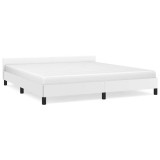 Cumpara ieftin Cadru de pat cu tablie fara saltea, alb, 180x200 cm