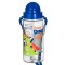 Sticlă Apă, Model Dinozaur, Capacitate 500ml, Transparent, Capac Albastru, Cu Mecanism Pop-Up