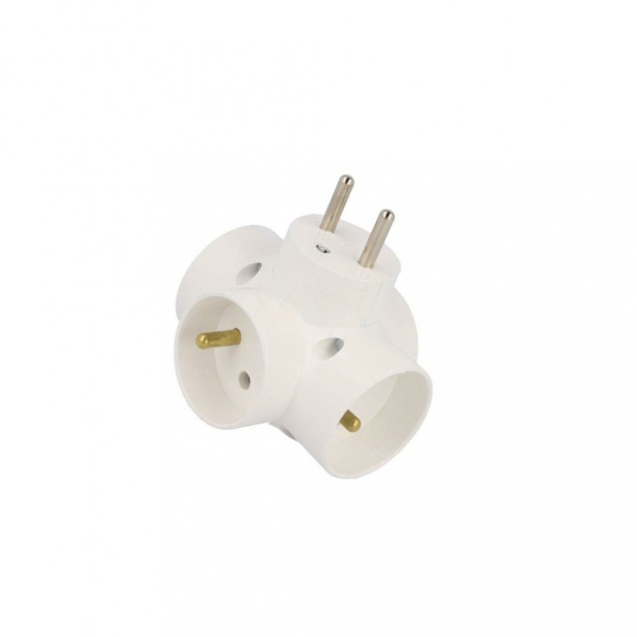 R-48/Z Conector AC supply splitter Layout 2P+PE white TIMEX-ELEKTRO