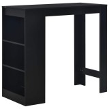 Cumpara ieftin Masa de bar cu raft, negru, 110 x 50 x 103 cm