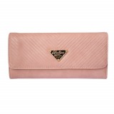 Portofel elegant de dama, Pufo Luxury, 20 x 10 cm, roz- design elegant si compartimentare practica