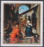 Penrhyn 1989 - Crăciun - Pictură de D&uuml;rer , Colita, MNH, Nestampilat
