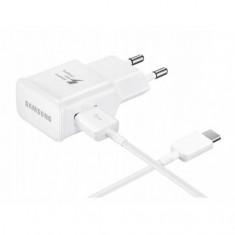 Incarcator Retea USB Samsung EP-TA200 + Cablu USB Type-C, EP-DW700CWE 1.5m, Alb, Original Bulk