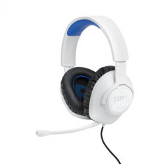 Casti Gaming JBL Quantum 100P, Microfon detasabil, Jack 3.5mm, 1.2m (Alb/Albastru)