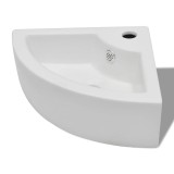Chiuveta cu preaplin, alb, 45 x 32 x 12,5 cm