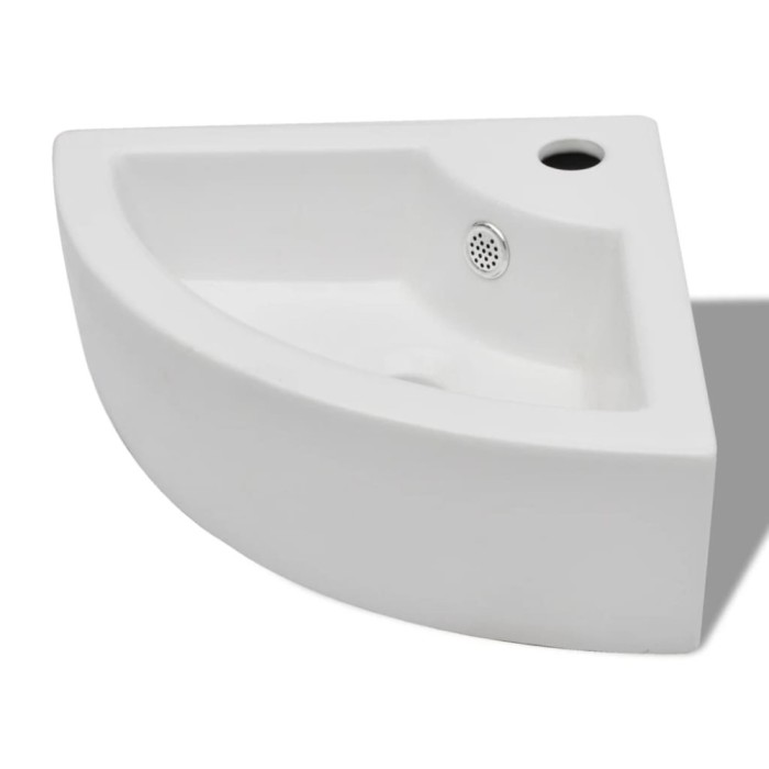 Chiuveta cu preaplin, alb, 45 x 32 x 12,5 cm