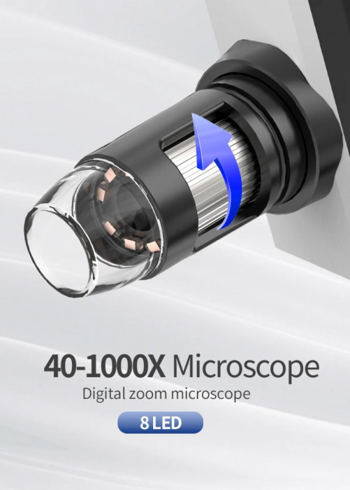 Microscop digital LCD zoom,acumulator