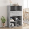 VidaXL Dulap &icirc;nalt, gri sonoma, 80x42,5x124 cm, lemn prelucrat