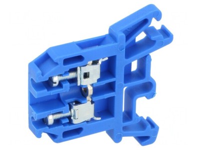 Conector Albastru de &amp;Icirc;mbinare Șine 0,5-2,5mm2 2 Borne foto