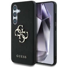 Husa pentru Samsung Galaxy S25 Plus - Guess Hardcase 4G Grained Big and Classic Logo (GUHCS25MPGT4MBK) - Black