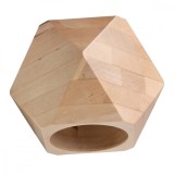 Lampă De Perete Din Lemn Natural Woody, Cu 1 Bec Geometric, Stil Scandinav, Pentru Interior.