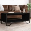 Masuta cafea Gossi neagra 100x51x40 cm lemn prelucrat living design modern