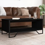 Gossi masuta de cafea, negru, 100x51x40 cm, lemn prelucrat