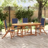 vidaXL Set mobilier de grădină, 5 piese, lemn masiv acacia/textilenă 3279300