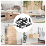 vidaXL Șuruburi pentru &Icirc;ncuietoare Cam 12 pcs Argintiu și negru 864362