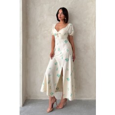 Rochie in brodat - Smarald