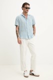 HUGO pantaloni bărbați, culoarea bej, drept, 50540189
