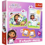 PUZZLE TREFL 2IN1 MEMO GABBYS DOLLHOUSE GABI SI PRIETENII EI SuperHeroes ToysZone