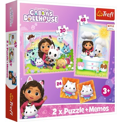 PUZZLE TREFL 2IN1 MEMO GABBYS DOLLHOUSE GABI SI PRIETENII EI SuperHeroes ToysZone foto