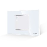 Cumpara ieftin Intrerupator Simplu Mecanic LUXION cu Rama din Sticla, Standard Italian, 2/3M SmartElectro IntelligentHouse